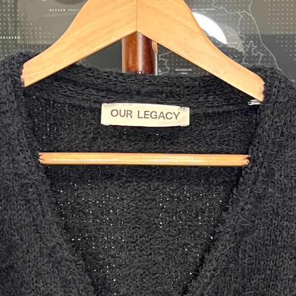 Our Legacy - Knitted Cardigan (#M2223BBC) Black - Picture 3 of 7